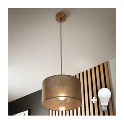 Brilagi - LED luster na sajli ANTHONY 1xE27/60W/230V hrast/braon