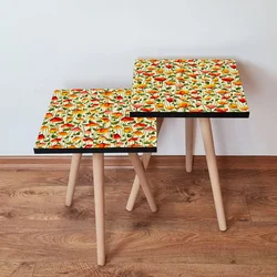 Hanah Home Set klub stočića 2Shp248, 2 komada, Šareni