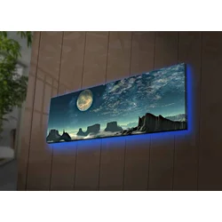 Opviq Slika na platnu sa LED osvetljenjem 30x90cm