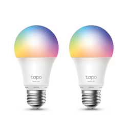TP-Link Tapo L530E Smart Wi-Fi Light Bulb, Multicolor, 2.4 GHz, IEEE 802.11b/g/n, E27 Base, 220–240 V, 50/60 Hz, 2,500 K – 6,500 K, Multicolor, No Hub Required, Voice Control (works with Amazon Alexa and Google Assistant), Remote Control, 2 PACK