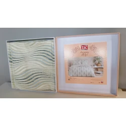 Tac Set posteljine Montana, Satenski, 200x220 cm, Belo-bež