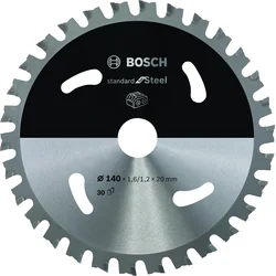 Bosch Standard for Steel list kružne testere za akumulatorske testere 140x1.6/1.2x20 T30 2608837747, 140x1.6/1.2x20 T30