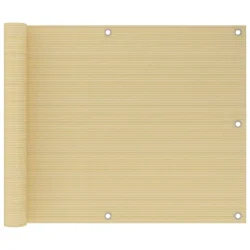 Vidaxl Balkonsko platno bež 75x500 cm HDPE