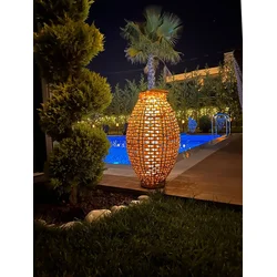 Aberto Design Podna lampa 4457-S09, 40 cm, 72 cm , IP65, 1x2 4W LED, Hrast
