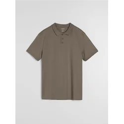 Sinsay - Pamučna polo majica - kafa