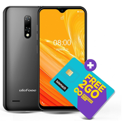 TELEMACH ULEFONE Note 8 črn Free2go predplačniški paket s telefonom