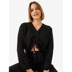 Bianco Lucci Top Strickoberteile črna