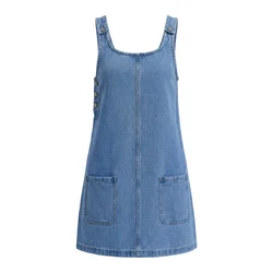 Imily Bela Obleka moder denim