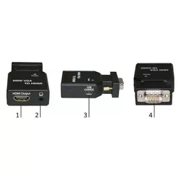 MicroConnect Kabel adapter Mini VGA - HDMI