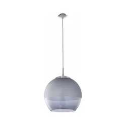 BRILAGI - LED luster na sajli RETRO GLASS 1xE27/60W/230V matni hrom/zadimljeno siva