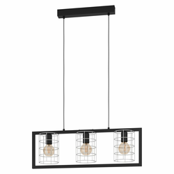EGLO Viseća lampa JUBILY 3xE27 77 cm crna/pocinkovana 43663