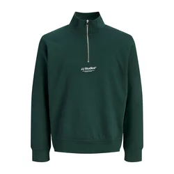 JACK & JONES Majica JJESoho temno zelena/bela