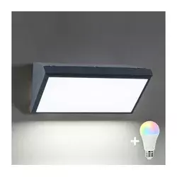 Brilagi-LED RGBW Spoljašnja zidna svetiljka TRIANGLE 1xE27/15W/230V antracitIP65