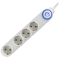 HOME Produžni kabal NV 04TK-5/WH/1.5, 4 utičnice, 3 x 1.5mm2, 5m, beli