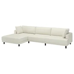 UPPAKRA Modularna sofa s 4,5 sedišta, s lenjivcem, levo/Axvall prljavobela