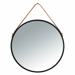 WENKO 24424100 - Ogledalo BORRONE 40x40 cm crno/srebrno