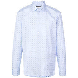 Gucci-G dot fil coupé Oxford shirt-men-Blue