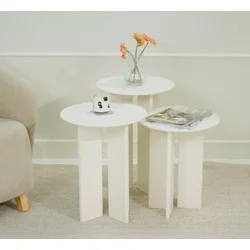 Hanah Home Set klub stolova Leo, 2 komada, Beli