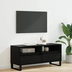TV ormar Crni hrast 100 x 34,5 x 44,5 cm Obrađeno drvo i čelik