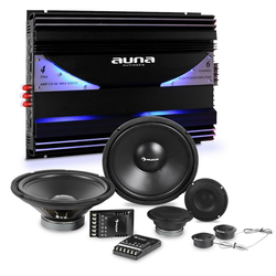 AUNA CS COMP 12, HiFi set za automobil, kompletni set zvučnika/ 6 kanalno pojačalo, 570W RMS