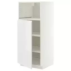 METOD Visoki element za ugradne uređaje, bela/Voxtorp v. sjaj bela, 60x60x140 cm