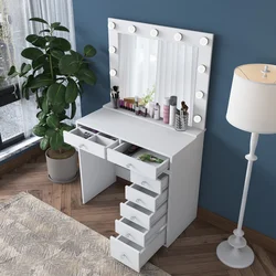 Hanah Home Sto za šminkanje 90x153,4x44,5cm Beli