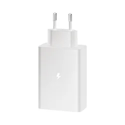 Kućni punjač Fast Charging Adapter Trio (USB-Cx2/USB-A) za Samsung PD 65W sa kablom Type-C na Type-C beli