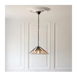 Endon 111922 - Luster na lancu Tiffany ASTORIA 3xE27/10W/230V prečnik 48 cm