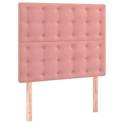 Vidaxl Vzglavje postelje roza 90x5x118/128 cm žamet
