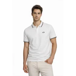 ARMANI EXCHANGE Majica črna / bela