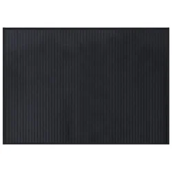 Vidaxl Preproga pravokotna črna 70x100 cm bambus