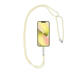 SWING privjesak za telefon podesive duljine / duljina kabela 165 cm (max 82,5 cm u omči) / rame ili vrat - sivo žuta