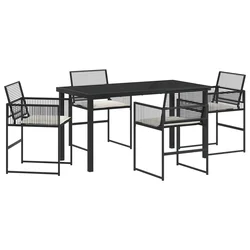 Vrtni set za objed 5 pcs Crna poliratan