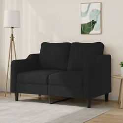 vidaXL Dvosed črn 120 cm blago