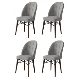 HANAH HOME Set 4 stolice Ritim Grey Brown