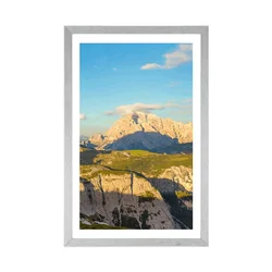 Plakat s paspartujem čudoviti razgled z gora - 40x60 no frame