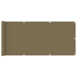 Balkonski zastor smeđe-sivi 75 x 600 cm HDPE