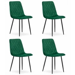 BE TURIN stol - temno zelen žamet x 4