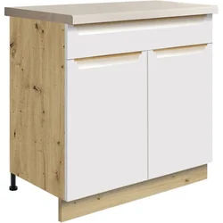 Spodnja dvovratna omarica Glamour Gla 6D 80 - bela