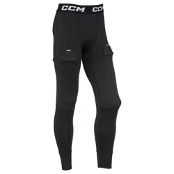 Hlače s suspenzorjem CCM Tacks BASE LAYER PANT Senior M
