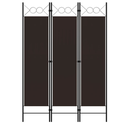 vidaXL Paravan 3-delni rjav 120x180 cm