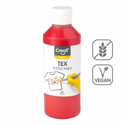 Barva za tekstil Creall Tex 250 ml - rdeča