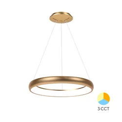 Braytron LED visilica BRY-BELLA-MLP-PD-OKRUGLA-ZLATNA-46W-3U1-IP20