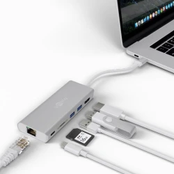 Docking Station Goobay Premium USB Type-C = HDMI USB SD ETH
