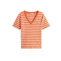 TOMMY HILFIGER Majica Cody oranžna/bela