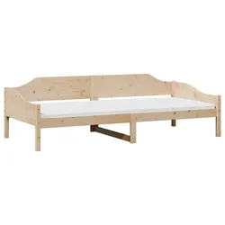 Vidaxl Posteljni okvir brez vzmetnice 90x200 cm trdna borovina