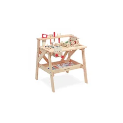 Melissa & Doug lesena delovna miza s 55 gradbenimi kosi