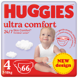 HUGGIES Little Movers Pelene za bebe, 7 - 18 kg, 66 kom
