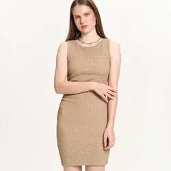 Cropp - Midi haljina s dezenom - nude
