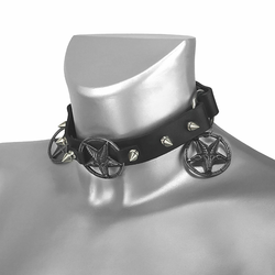 Ovratnica Trojna Baphomet Cult Boot Strap - LSF3 10
